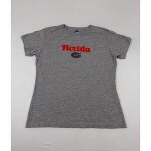 NCAA Florida Gators Womens Gray Graphic T-Shirt Size L Large KA Inc Short Sleeve